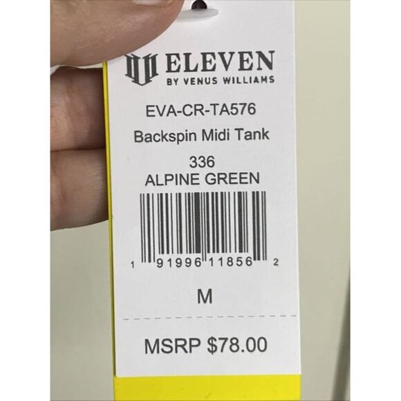 eleven by venus Williams Backspin Midi Tank & 7/8 Legging In Alpine Green Medium - Picture 5 of 12